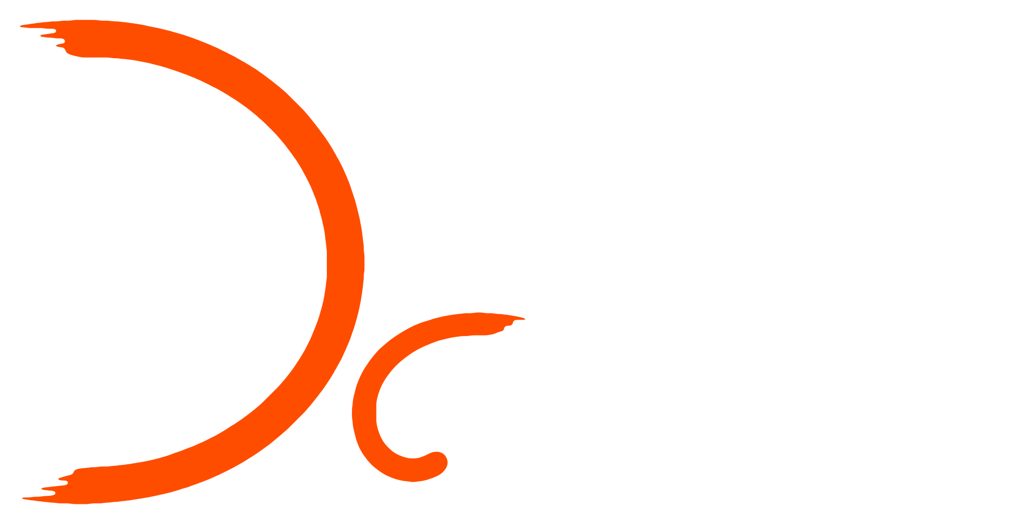 Dacha, expressive brush wordmark